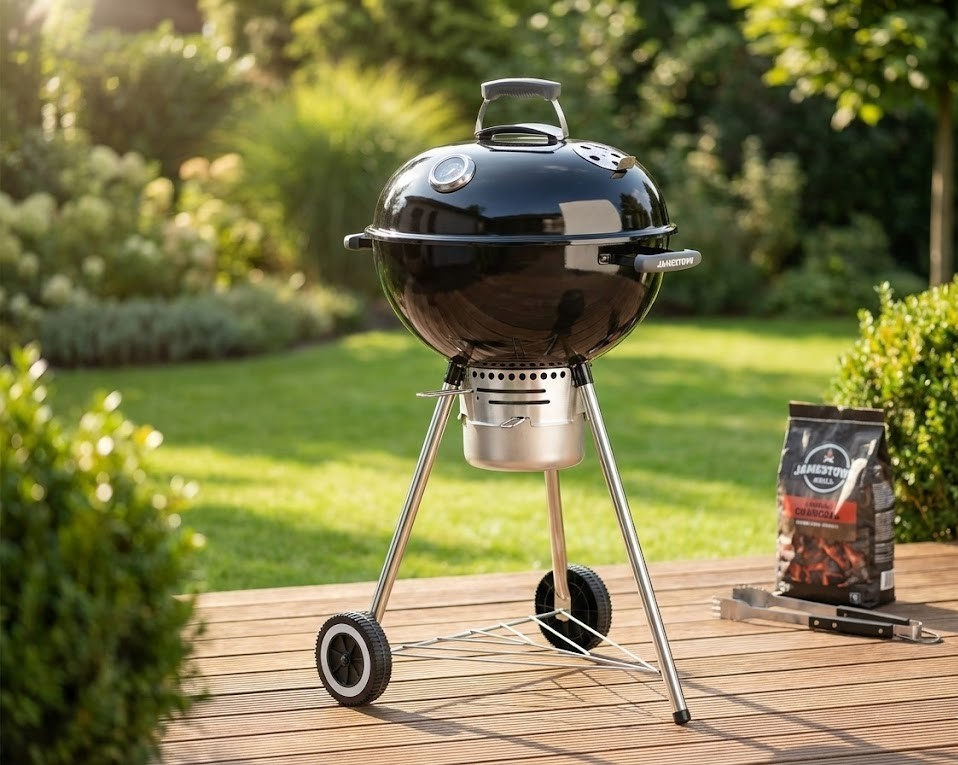 Jamestown Kugelgrill Brock Ø 44 cm | Holzkohlegrill BBQ